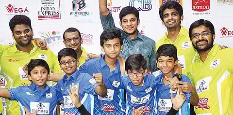 Organising team of the Elite Super Sixes, RYA Cosmo Elite, during the first day of the tournament at Chennai Citi Center on Friday. | D Sampathkumar