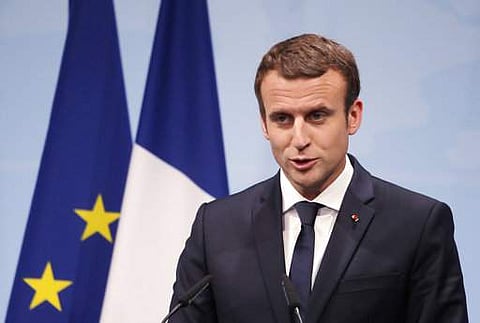 France's President Emmanuel Macron (AP Photo/Markus Schreiber)