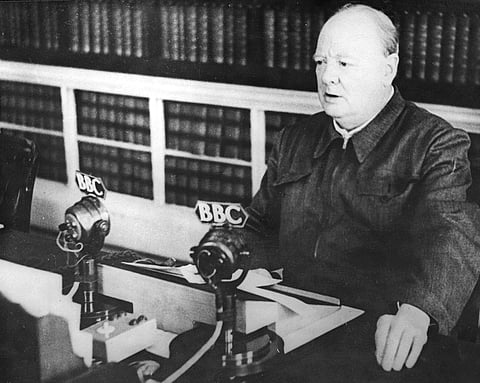 Winston Churchill's secret documents auctioned for 7,400 pounds. (Photo | AP)