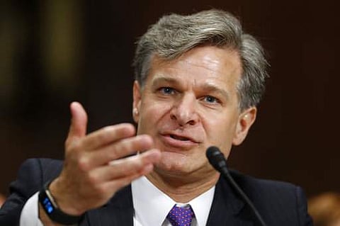 FBI Director nominee Christopher Wray testifies on Capitol Hill in Washington, Wednesday, July 12, 2017, at his confirmation hearing before the Senate Judiciary Committee. (AP Photo/Pablo Martinez Monsivais)