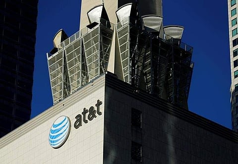 An AT&T logo and communication equipment is shown on a building in downtown Los Angeles, California. (File photo | Reuters)
