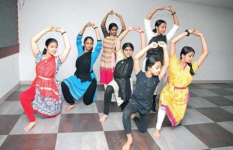 The students during the rehearsal of Bible Margam | K Shijith