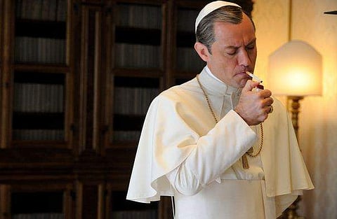 Jude Law as Pope Pius XIII in HBO’s “The Young Pope,” a fictional account of an American pontiff whose unpredictability shakes up the Vatican.  HBO'S 'THE YOUNG POPE'