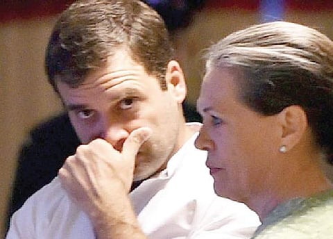 Rahul Gandhi with Sonia Gandhi