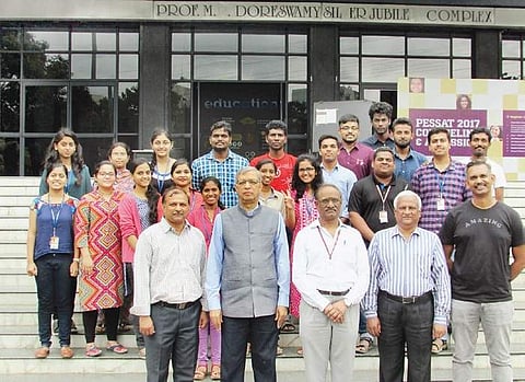 Students and professors from PES University