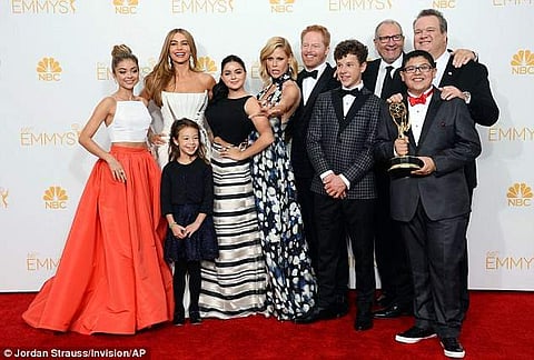 The Modern Family cast at the 2014 Emmys | AP