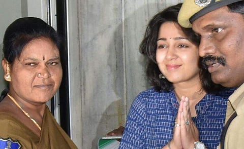 Charmme Kaur at the SIT office. | Pictures by arrangement