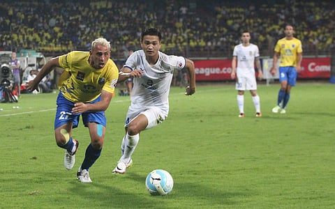 Michael Chopra (L) feels more than Stephen Constantine, it is the ISL coaches who have made Indian footballers better. (Melton Antony | EPS)