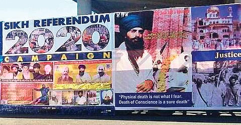 Posters calling for a referendum on Punjab’s ‘independence’ were seen across the state | Express