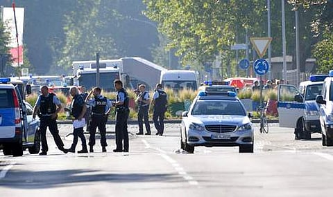 Police secure the area at a discotheque in Constance, at Lake Constance, Germany, Sunday, July 30, 2017. Police say a shooting in Germany’s Baden-Wurttemberg state has claimed two lives, including that of the gunman.  | AP