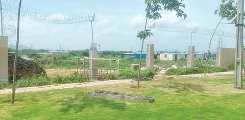 Reconstruction works are going on as per Vastu at the State Secretariat in Velagapudi on Wednesday | Express