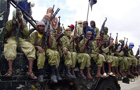 Al-Shabab fighters sit on a truck. (File | AP)