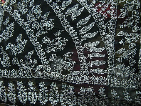 Lucknowi Chikankari fabric. (Photo | Wikicommons)
