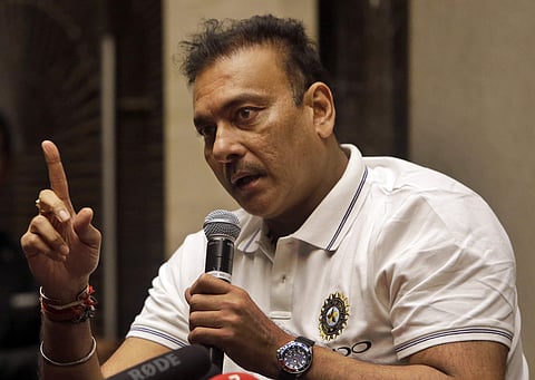 Indian cricket team head coach Ravi Shastri speaks during a press conference. | AP