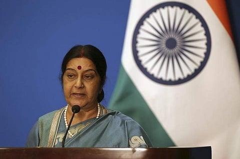 Sushma Swaraj  is attending a meeting of foreign ministers from the countries of  BIMSTEC (File | Reuters)