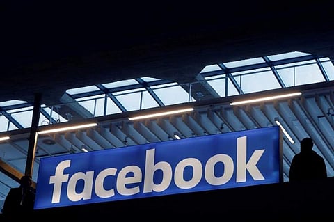 Facebook logo is seen at a start-up companies gathering at Paris' Station F in Paris, France on January 17, 2017.|REUTERS