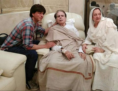 The visit came after Dilip Kumar returned home following a week long stay at the Lilavati Hospital here for kidney related problems. (Photo | Twitter)