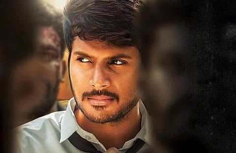 Sundeep Kishan featured on the poster of Nenjil Thunivirundhal. (Photo | Twitter)