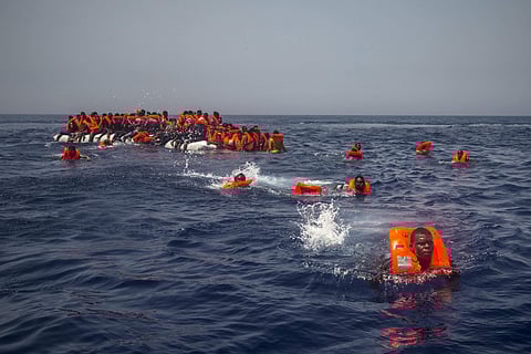 Hundreds of thousands of migrants are smuggled out of Libya across the Mediterranean Sea to Europe each year by traffickers using unseaworthy craft. (Photo | AP)