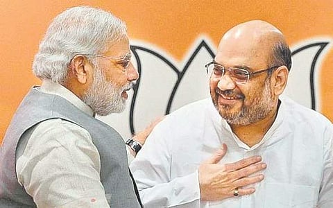 PM Modi with Amit Shah