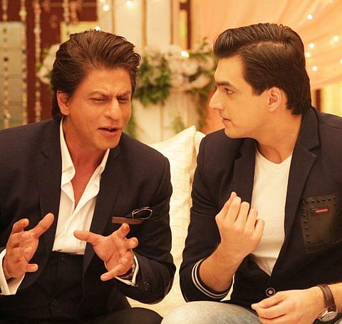Shah Rukh Khan and Mohsin Khan in the Star Plus show 'Yeh Rishta Kya Kehlata Hai'. (Photo | Twitter/Mohsin Khan)