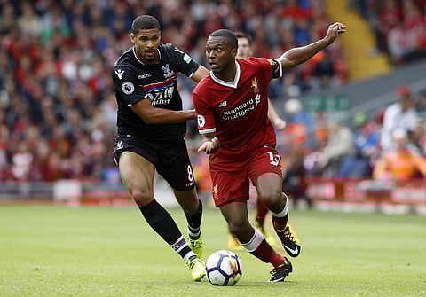 Liverpool's Daniel Sturridge, right, in action with Crystal Palace's Ruben Loftus-Cheek during the English Premier League soccer match. (Photo | AP)