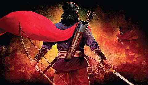 A still from Sye Raa Narasimha Reddy’s motion poster