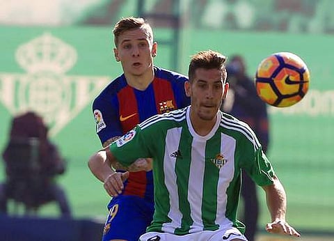 Barcelona defender Lucas Digne (L) | AP