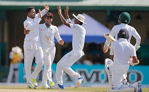 Bangladesh beat England on a heavily turning pitch in their last home Test in October. (File | AP)