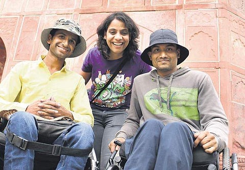 Neha Arora with travellers.