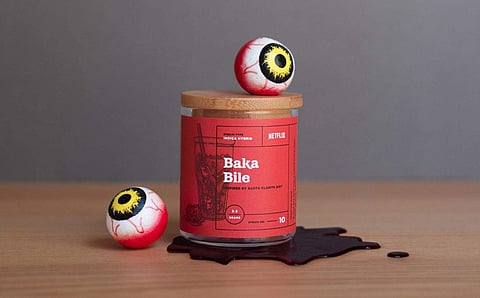 The series of strains called 'The Netflix Connection' are based on shows like 'Wet Hot Ameican Summer: Ten Years Later', 'Arrested Development', 'Orange is the New Black' etc. In image: 'Bake Bile' based on 'Santa Clarita diet'.