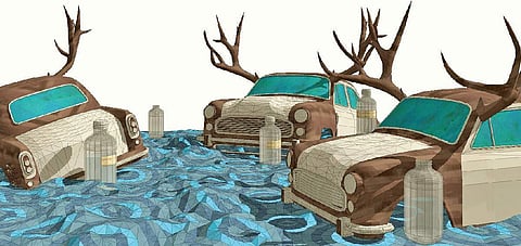 The visual design of the videogame Somewhere