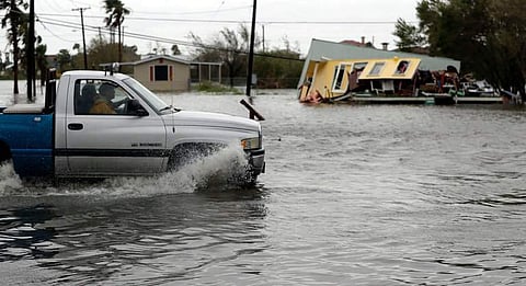 Flooding on Saturday in Aransas Pass, Tex. (Credit Eric Gay/Associated Press)