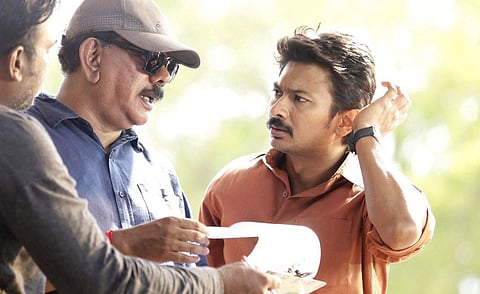 Priyadarshan is remaking Maheshinte Prathikaaram, the super hit Malayalam film in Tamil with Udhayanidhi Stalin in the lead. (Photo | Twitter/Udhayanidhi Stalin)