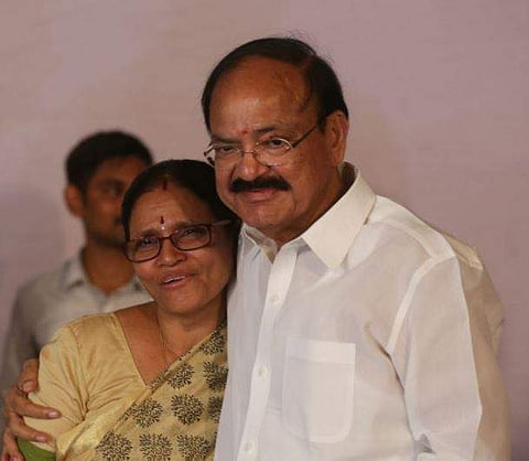 Naidu got 516 votes out of total 771 votes cast while Gandhi could only manage 244 votes. | Express Photo Service