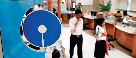 State Bank of India logo seen at a branch office. For representational purpose.