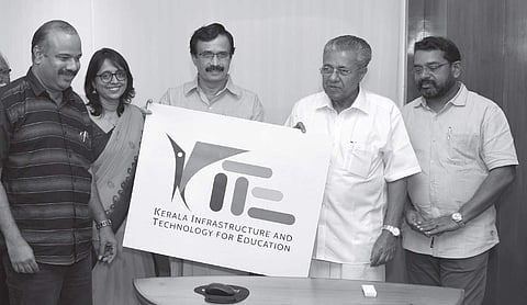 Chief Minister Pinarayi Vijayan releasing the logo of Kerala Infrastructure and Technology For Education | Express