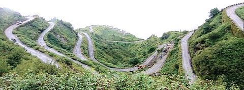 The motorable road of the Silk Route that leads from Kalimpong through Dzuluk to Nathu La pass up to Tibet capital Lhasa. It goes further to Central Asia | Aishik Chanda