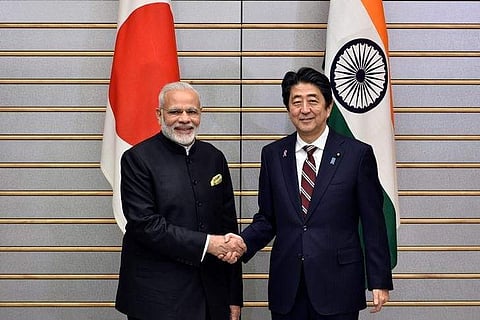 Prime Minister Modi and his Japanese counterpart Shinzo Abe. (Photo | Reuters)