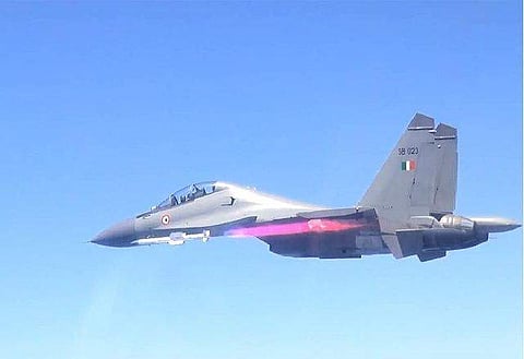 Astra missile being fired from Sukhoi-30 MKI aircraft . (File Photo)