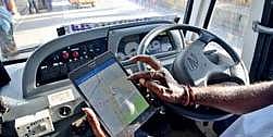 A driver using google map to get familiar with the route R Satish Babu