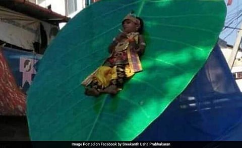 The picture of the 3-year-old boy which is sparking a lot of outrage on social media. (Photo | Facebook)