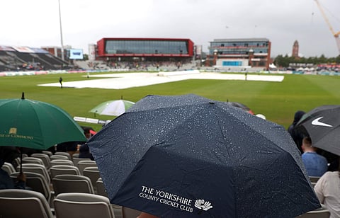 FILE: Rain at Old Trafford | AP