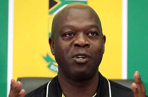 Newly appointed coach Ottis Gibson speaks during a media conference in Johannesburg. | AP