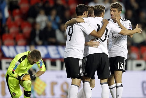Germany clinched a 2-1 victory and now need just four points from their final three matches. | AP