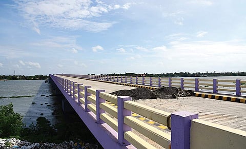 The newly constructed Island-Kannenghatt bridge which is getting ready for inauguration  | Albin Mathew