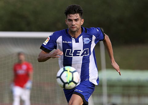 In this Wednesday, July 19, 2017 file photo, Alaves' Enzo Zidane runs with the ball during his international friendly soccer match against Toulouse in Saint Jean de Luz, southwestern France. | AP