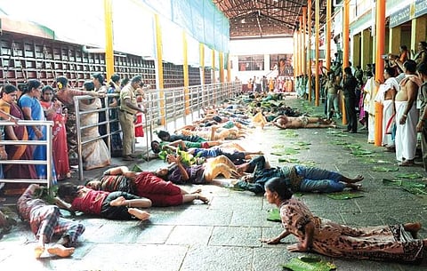 Made Snana is a ritual wherein ‘lower caste’ people roll on Brahmins’ leftover food