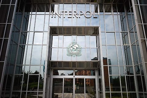The entrance of the Interpol headquarters in Lyon, eastern France. (File photo | AFP)