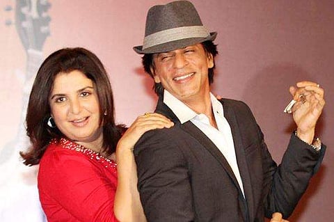 Filmmaker Farah Khan and Bollywood superstar Shah Rukh Khan.